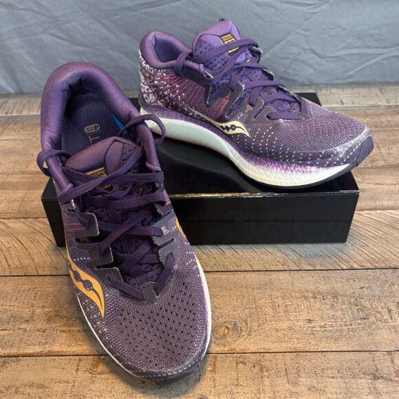 SAUCONY LIBERTY ISO 2 WOMENS PURPLE Running Shoes S10510-20 Lace Up Sz-US-8 - Picture 3 of 5